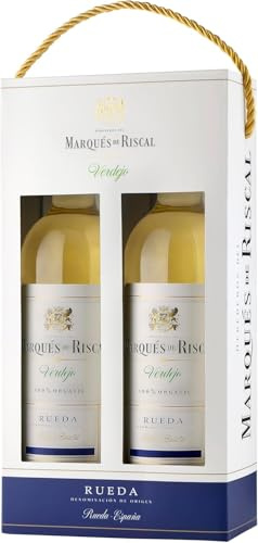 Marqués de Riscal Verdejo 100% Organic - Vino blanco Denominación de Origen Rueda, Variedad Verdejo - Estuche de 2 botellas de 750 ml