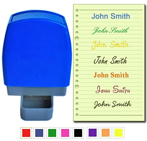 Custom Stempel mit Unterschrift personalisieren – selbstfärbender Stempel als Namensstempel 30x10mm
