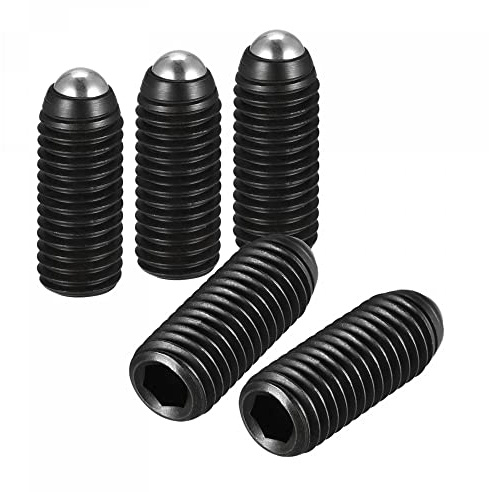 sourcing map Gewindestifte mit Kugelspitze, M12 x 30 mm, Hartstahl, metrische Feder, Innensechskant, 5 Stück