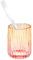 bremermann Vaso de Cristal para cepillos de Dientes, Soporte para cepillos de Dientes, Cristal (Rojo/Naranja)
