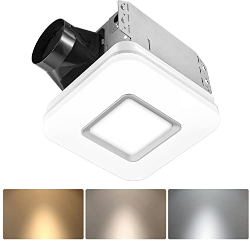 OREiN Bathroom Exhaust Fan with Light, 110 CFM 2.0 Sones, 27W Bathroom Fan with Light for Home, 1500lm, 3000K/4000K/5000K Selectable & Nightlight, FCC/ETL Listed, 8.11 x 7.48 Ceiling Cutout