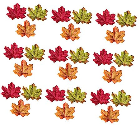 Garneck Herbstliche Ahornblatt-wanddekoration 8 cm Künstliche Blätter in Gemischten Farben Für Zuhause Hochzeit Party-Dekoration Zufällige Farbauswahl