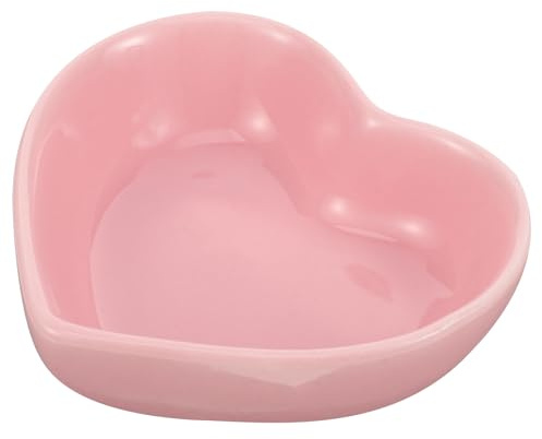 Housoutil Bols en Céramique pour Hamster, Bol Céramique en Forme De Coeur Hamster, Gamelle Rose Cochon d'Inde, Gamelle pour Lapin Anti-Retournement Adapté Aux Gerbilles Hérissons Rats Bol Rongeur