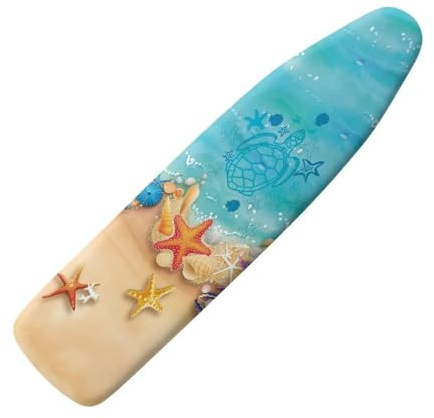 HOWILATH Beaches Design Ironing Board Cover 110 x 35cm Non-slip Iron Board Cover Ironing Replaceable Universal Stretch Sleeve with Elastic Edges-S