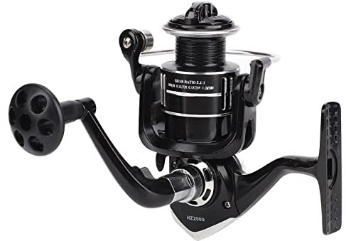 Salzwasser-Spinnrolle – IPX6 100 % Wasserdicht, Bis zu 25 Kg Maximale Zugkraft, Big-Game-Angelrolle, HZ2000 Metall-Spinn-Angelrolle, Hohe Geschwindigkeit 5,1:1 Für Meeresangeln, Teleskop-Angelrute