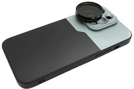 SYSTEM-S Filtre CPL - Lentille polarisant Circulaire 37 mm avec Coque filetée pour iPhone 14 Pro Max