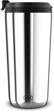 alfi ISO COFFEE MUG, Edelstahl polish, Isolier-Trinkbecher 0,40 l, Kaffeebecher to go, spülmaschinenfest, BPA-frei, hält 4h heiß und 8h kalt, Becher für unterwegs