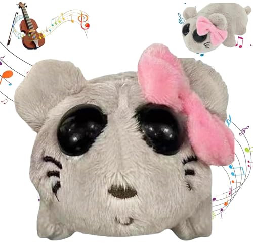 COLEESON Sad Hamster, Hamster Kuscheltier, Sad Hamstere Meme Plüschtier mit Eingebautem Geigensound, Sprechender Hamster Plüsch Geschenk für Kinder, Familie, Freunde