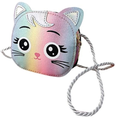 WRITWAA Kleinkinder-geldbörse Mit Einhorn-Design Umhängetasche Für Kleine Mädchen Leicht Zu Tragen Mit Münzfach Aus Pu Und Stoffmaterialien