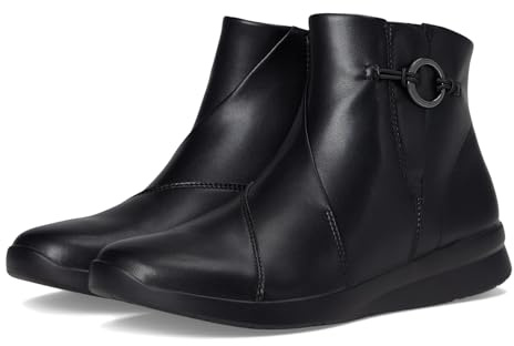 Clarks Collection Women's Ellowyn Deva Ankle Boot, Black Leather, 11 M US