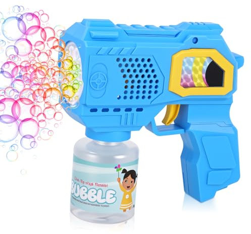 Seifenblasenmaschine für Kinder, 4000+ Blasen pro Minute, Automatische Seifenblasenpistole, Blasenspielzeug für Party und Geburtstag