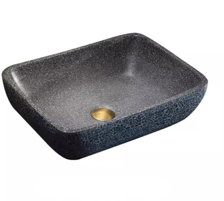DFGHNBVC Lavabo de Salle de Bain Lavabo de Salle de Bain rétro Vasque à Poser Art Lavabo d'hôtel Vasque en céramique Vasque à Poser pour Balcon Vasque à Poser，One Color-A