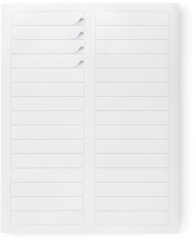 Amazon Basics Sticky Labels, Self Adhesive A4 Labels for Box Files, Compatible with Laser & Inkjet Printers, 8.7 x 1.7 cm, FSC Certified, White, 1500 Stickers