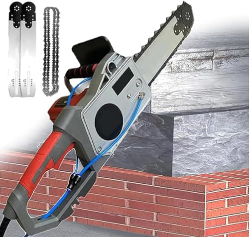 Sega elettrica per calcestruzzo da 18,9 pollici con di soppressione della polvere alimentato ad acqua, sega elettrica per calcestruzzo, sega per calcestruzzo con 2 catene diamantate