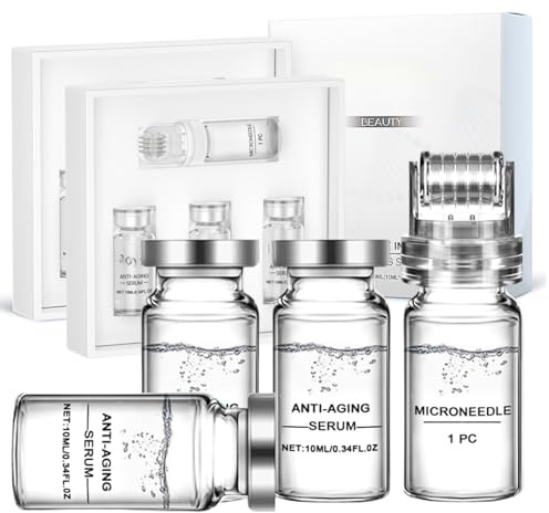 8 PCS Micro Needling Infusion Facial System, Micro needling Roller Kit for Face,Neck & Lip, Wrinkle Filler,Hydrating,Firming, Hyaluronic Acid Microneedling for Wrinkles