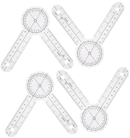 Alipis Goniometro Ortopedico in Pvc Design Pieghevole e Lettura Facilitata, Righello Angolare Circolare per Misurazione del Corpo e Terapia Fisica