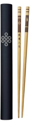 Personalisierte Essstäbchen Sushi-Stäbchen, Wiederverwendbare Chinesische Essstäbchen mit Etui, Graviert, Traditioneller Stil, Premium Geschenkset für Männer & Frauen, Schwarz (matt)