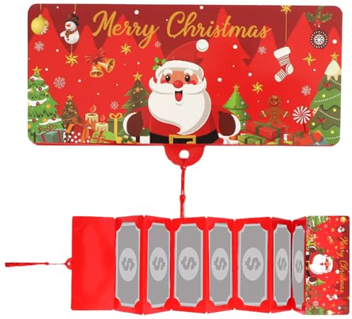 Lot De 2 Cartes De Noël Pour Argent Liquide, Porte-monnaie De Noël À 10 Compartiments Avec Enveloppes, Enveloppe Pliable Pour Cartes De Crédit Pour , Fêtes, Vacances, Fêtes À La Maison, Célébra