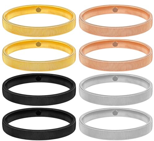 Matwsec 8 ligas de manga de metal para mujer, antideslizantes, para camisas de hombre
