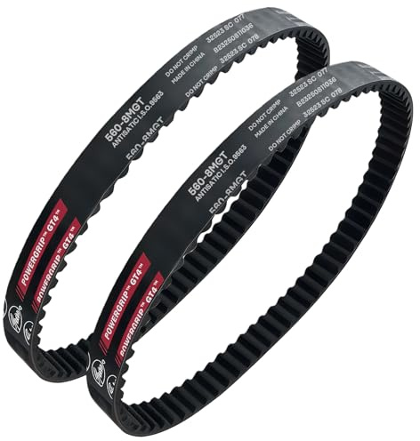 2Pcs Power Grip Primary Belts, Compatible with Surron Motorcycle Drive Belt. Replaces Power Grip-GT4 560-8m. Compatible with Sur-Ron Light Bee/X, Segway X260/X160, And Talaria XXX Off-Road Motorcycles