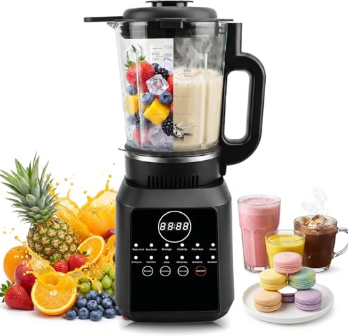 Batidora caliente y Soup Maker 1,7L con jarra de vidrio, 12 programas