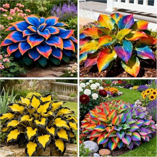Funkien Rhizoms-Schattentolerante Premium-Stauden Gartenprojekte-Winterhart Geeignet FüR Eingangsbereiche-4 hosta-i