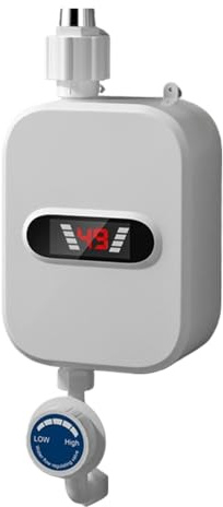 Calentador de agua sin tanque, kit calefacción ducha instantánea eléctrica 3000W, juego caliente,Amplia aplicación