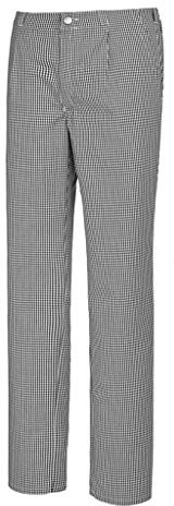 BP 1650-801-33-52 Koch-/Bäckerhose, mit Bundfalten und Taschen, 215,00 g/m² Stoffmischung, schwarz-weißes Karomuster, 52