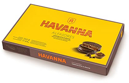 Havanna Alfajores Argentinos | Alfajores de Chocolate | Galletas es Rellenas de Dulce de Leche Tradicionales Gourmet | Caja 6 unidades | 330g
