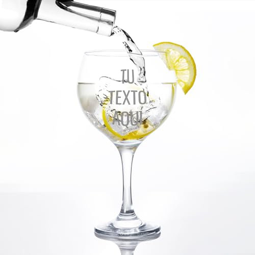 Curia Copa Gin Tonic Personalizada con Nombre e Imagen - Copa Balón Gin Tonic Personalizada para Regalos Personalizados Hombre y Mujer- Copas Personalizadas Ideal para Fiestas, Cumpleaños y Eventos