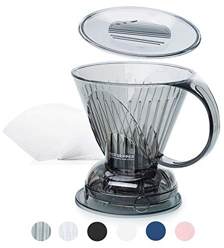 Clever Coffee Dripper and Filters, Large 18 oz (Cloud)| Barista's Choice| Safe BPA Free Plastic|Includes 100 Filters