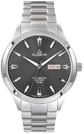 Dugena Herrar analog automatisk klocka med rostfritt stål armband 4460981