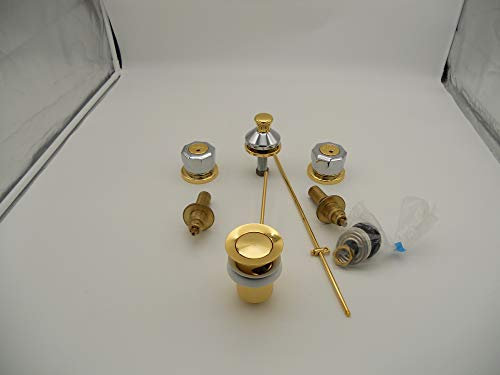 Rubinetteria La Torre - Combinazione Rubinetto Bidet 3 Fori Ottone Finitura Cromo/dorata - Pz 1