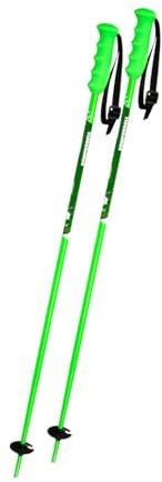 Komperdell Evergreen - Bastones de esquí para niños (talla 75 cm, resistentes, aptos para niños), color verde