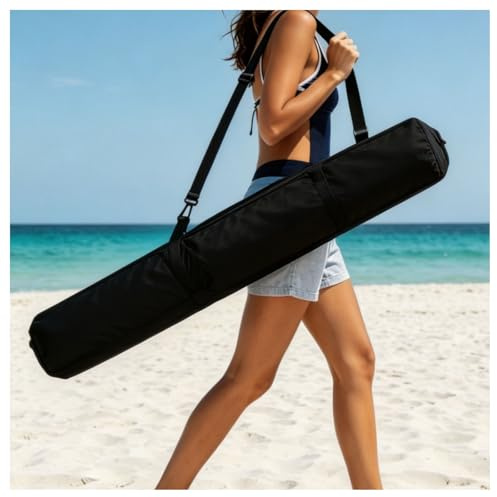 boyspringg Sac de transport pour parasol de plage avec bandoulière, 170 cm, sac de rangement imperméable et résistant avec fermeture éclair et poignées, s'adapte à la plupart des parasols de plage et