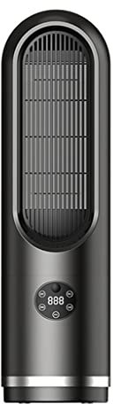 Ventilador de Escritorio Portátil, Ventilador de Calefacción Sin Hojas para El Suelo de Casa, Circulación de Aire Ultra Silencioso Ventilador de Cartucho de Filtración de Aire de Torre, Control Táctil