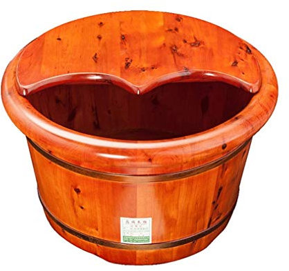 SilteD Eimer für Fußbad, Sauna-Zubehör, Sauna-Eimer, Wassereimer, handgefertigte Fußbadewannen aus Holz, Fußentspannungsfass Present
