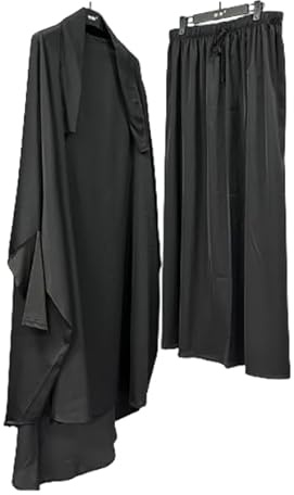 Frauen Elegante Robe Muslimische Gebetskleidung Lose Muslim Hijab Kleidung Zweiteilige Damen Gebets-Tunika Islamische Robe mit Kapuze Bequeme Kleidung für Muslime, Islam, Naher Osten, Türkei, Dubai