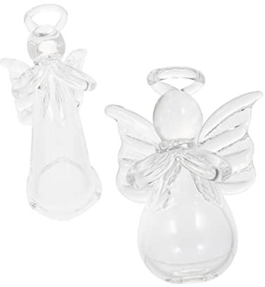 ULDIGI 2pcs Statue Glas Mini Ornament Glatte Flache Basis Für Zimmer Dekoration