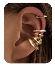 CASSIECA Ear Cuff Orecchini Non Piercing, Orecchini Donna Chunky Earcuff Orecchini Senza Buco alla a Clip per Cartilagine Orecchini a Clip Ipoallergenici Regalo di Gioielli