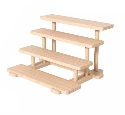SRHIMEOS Escalera De Madera para Plantas, Soporte para Plantas De Interior, Estantería para Plantas Flores, Estante De Esquina para Múltiples Macetas, Estanteria Plantas Terraza