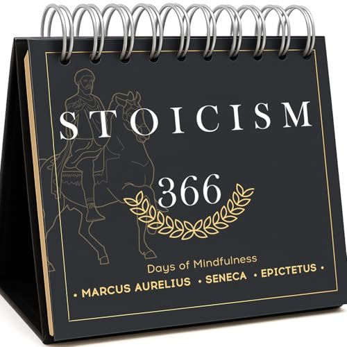 Daily Stoic Quotes and Affirmations - Stoicism Calendar for Adults | 365 Inspirational Practices for Strength, Resilience and Self-Reflection - Office Decor for Personal Growth