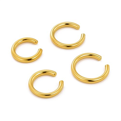ALEXCRAFT Ear Cuff Ohrclips Set Helix Manschette Conch Creolen für Damen | Edelstahl Ohrclips Set Ear Cuff Ohrclips Ohne Ohrloch Fake Pircing Ohrringe Zircon Chunky Breit Klein Creolen Ohrklemme Set