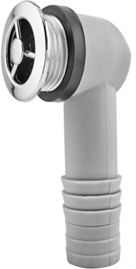 Ctyjia 1 Pièce Tête de Trop-Plein D'évier, 36x36mm Interface Ronde, Accessoires Remplacement Éviers en Céramique et Marbre pour Ouverture de 30-32mm