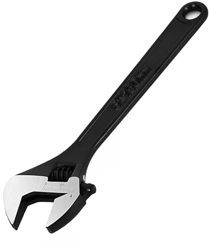 MYRLOFT 6 Inch Adjustable Spanner, 150mm Small Adjustable Wrench with 19mm Jaw Opening, Metric Scale, Black Forged Steel Tool for Plumbing, Bike Repair, Household DIY