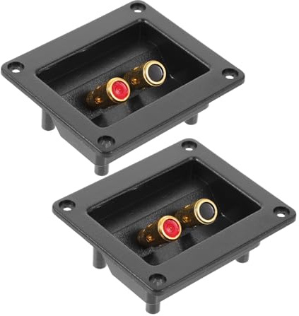 BAZEITFLOW 2 pezzi Terminali per Casse Acustiche Doppio Morsettiera Altoparlanti per Subwoofer Connettori Professionali per Collegamento Rapido e per Impianti Audio e Palchi