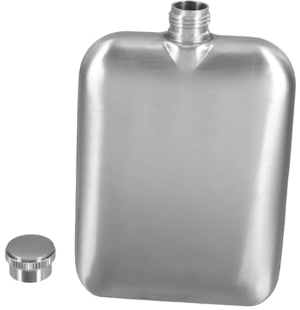 Mikinona Flasque En Acier Inoxydable 170 Ml Mate, Mini Flasque Vintage Résistante, Pour Whisky, Randonnée Et Activités De Plein Air, Portable Et Compacte
