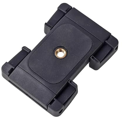 LLHCF 1. Pince de téléphone robuste avec griffe froide et vis de 6,35 mm pour appareils de 17,8 cm, prise en main antidérapante, support multi-angle, grand support de téléphone pour photographie