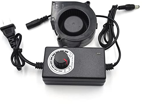 CHICIRIS Bürstenloser Lüfter, Leiser Elektrischer Lüfter für Camping, Grillen Im Freien, 75 Mm Kleiner mit Controller für AV-Schrank