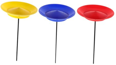 BESTOMZ Set 3 Piatti da Giocoleria Design di Stabilità di Precisione con Bastoni per Spettacoli e Allenamento Sensoriale in Plastica e Strumento Professionale